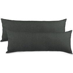 Conjunto de 2 fronhas laterais Aqua-têxtil Classic Line 0010848, 40 x 145 cm, qualidade do tecido de camisola, almofadas de amamentação fronha de almofadas com fecho de correr, 100% algodão Mako,