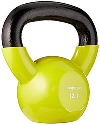 Amazon Basics Kettlebell, vinyl, 5,4 kg, geel
