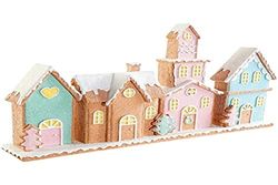 Dekoracyjna figurka Dkd Home Decor Domy Żywica (45 x 7,5 x 25 cm)