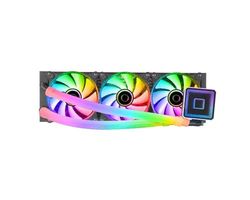 Vloeistofkoeling: efficiënt koelsysteem, 360 mm, compatibel met meerdere sokkels, inclusief RGB-ventilatoren en stille pomp* *
