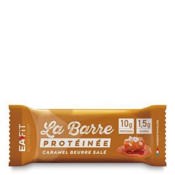 Eafit Barre Protéinée Salée 30g - Saveur Caramel Beurre Salé - 10g de Protéines Par Barre - 1,5g de Sucres - 4,1g de Mg - Certifiée Anti-Dopage