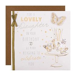 Hallmark Grote verjaardagskaart voor dochter - ontwerp van cake en kaarsen