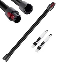 Cheerhom Tube d'extension Compatible avec Dyson V7 V8 V10 V11 V15, Tubes Télescopique pour Aspirateur Dysons avec Deux 2-en-1 Brosses, Noir
