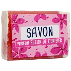 Sapone a fetta glicerina vegetale 100 gr - profumo di fiori di ciliegio