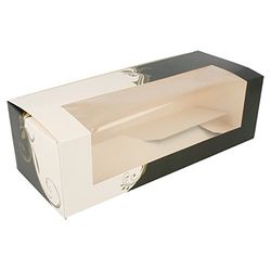 Låda konditori med fönster rektangulär – 50 st. 26 x 11 x 8 cm.