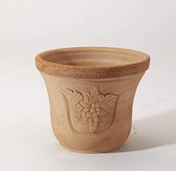 VASI IN TERRACOTTA UVA IN RILIEVO (4 PEZZI) DIAMETRO CM. 43, ALTEZZA CM. 33 FIORIERA CIOTOLA COTTO PIANTE ULIVO CYCAS GIARDINAGGIO