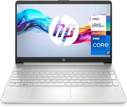 HP 1 15s-fq5100ns - 15.6" Full HD bärbar dator (Intel Core i7-1255U, 16GB RAM, 512GB SSD, Intel Iris Xe Graphics, FreeDOS) Silver - QWERTY tangentbord Spanska