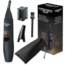 Beurer HR2000 Recortador facial higiénico con accesorios para nariz, orejas y cejas, cuchilla acero inoxidable, accesorio peine 3/6mm, tapa protectora, color negro