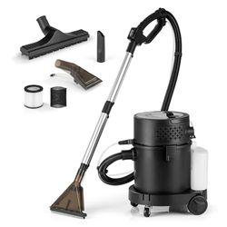 N8WERK Spuit- en waszuiger voor hygiënische reinheid tot in de vezeldiepte, incl. shampoo, verwijdert hardnekkige vlekken en droogt snel, ideaal voor tapijten, harde vloeren en stoffering, 1200 watt