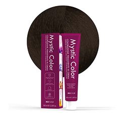 Mystic Color - Colore Castano Scuro 3 - Tinta per Capelli - Colorazione Professionale in Crema a Lunga Durata - Con Cheratina Idrolizzata, Olio di Argan e Calendula - 100 ml