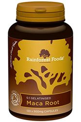 Rainforest Foods Organic Maca Root Capsules 500mg Pack of 120