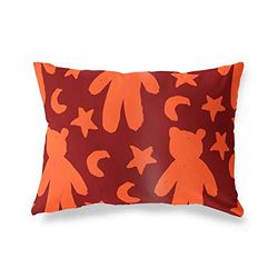 BonaMaison Fundas para Cojínes, Naranja-Burdeos Funda de Almohada para Sofá Coche Silla Oficina Cama Decorativa Moderna Decoración del Hogar, 35x50 Cm - Diseñado y Fabricado en Turquía
