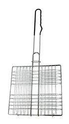 C.A.O. - Gril double carrée en Acier - Longueur 23 cm (55 cm avec poignée) - Largeur 22 cm