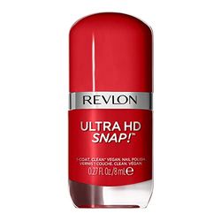 Revlon, Ultra Hd Snap, VernisàOngles 100 pourcentage Vegan, 78 pourcentage d'Ingrédients d'Origine Naturelle, Formule Intense, Brillante et Fortifiante, N030 Cherry On Top, 8 Ml