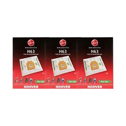 Hoover H63 Vacuum Cleaner Bags, Original, Microfibre, Pure EPA, Anti-Odour System with Activated Carbon, Compatible with Hoover Cylinder Vacuums, 4 Pieces * 3 packs