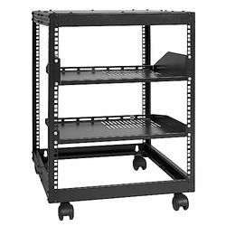 VEVOR Rack de Serveur à Cadre Ouvert 12U Support de Serveur réseau autoportant Mural Profondeur réglable 58,5-101,6 cm 4 Montants roulettes pour équipements informatiques de réseau, routeur, Modem