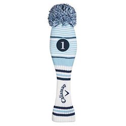 Callaway Mixte Headcovers Callaway Golf Couvre bois pompon 2020, Blanc/Bleu clair/Marine, Taille unique EU