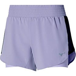 Mizuno 2in1 4.5 Short Pantaloncini Corti, Wisteria/P Lilac, XL Donna