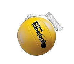 Park & Sun Sports Bola de teterball macia com cordão de nylon de 7 pés e clipe, cor amarela clássica