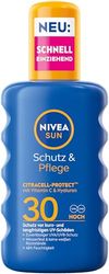 NIVEA SUN Protezione e cura Spray solare SPF 30, protezione solare impermeabile con vitamina C e acido ialuronico, protezione solare ad assorbimento rapido per 48 ore di umidità (200 ml)