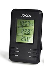 JOCCA - Estação meteorológica para interior e exterior/sem fio/temperatura, hora, humidade, data/funciona com pilhas AAA/12-24 horas