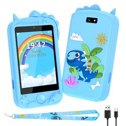 Teléfono móvil para niños, cámara para niños, Smartphone para niños, Juguete para teléfono móvil con Tarjeta de teléfono, con 28 Juegos, Llamada SOS, cámara de música, Reloj Despertador, Juguete de