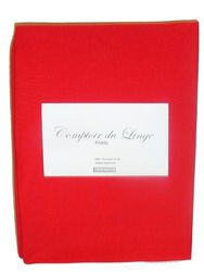 Comptoir du Linge Dekbedovertrek katoen boven rood, rood, 200 x 200 cm