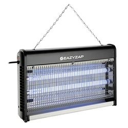 Eazyzap LED Fly Killer 19W - Nero & Alluminio - Copertura 100m2 / 2 x 7W lampadine