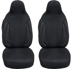 BREMER SITZBEZÜGE Fundas de Asiento de piloto compatibles con Seat Arona para Conductor y Pasajero a Partir de 2017 / Juego de 2 Fundas para Asientos de Coche, Color Negro