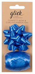 Glick Blue Bow and Curling Ribbon Multipack for Gift Wrapping, Pack, Arts Crafts, Indigo Bow and Curling Ribbon, BK26, Indigo Blue