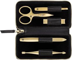 ZWILLING Set de Manicura 5-piezas, Edición Oro, Set Completo para el Cuidado de Manos y Pies, Set de Regalo, Premium, Negro