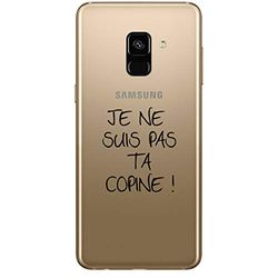 Zokko Beschermhoes voor Galaxy Note 9, opschrift "Je ne Suis pas TA Copine!" – zacht, transparant, witte inkt