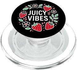 Diseño estético de vibraciones jugosas de fruta fresa de PopSockets PopGrip para MagSafe