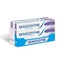 Sensodyne Dentifrice Soin Gencives, Action Sensibilité 24h, Protége les Dents Sensibles et Aide à Maintenir les Gencives Saines, Lot de 6 x 75ml