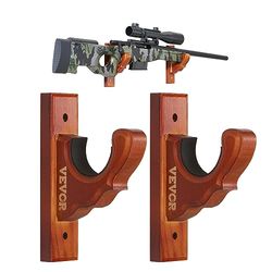 VEVOE Supporto da Parete per Porta Pistole, Porta Pistole Orizzontale e Ganci per Fucili, Espositore da Parete per Pistola Singola, Porta Pistole con Imbottitura Morbida per Fucili