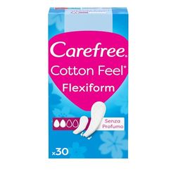 Carefree Cotton Feel Flexiform, Salvaslip per Uso Quotidiano, Senza Profumo, Ideale anche per Perizomi, 1 Confezione da 30 pz