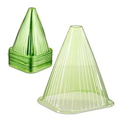 Relaxdays Cappello Verde Pezzi Protezioni per Piante, Set da 80 Coni Protettivi Antilumaca e Anti Gelo, HxLxP: 22 x 19 x 19 cm, in PVC