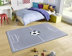 HANSE Home Home Adventures Tapis de Football, à Poils Courts, pour garçon et Fille, Tapis de Jeu, Moderne, pour Chambre d'enfant, Salle de Jeux, 120 x 170 cm, Souris