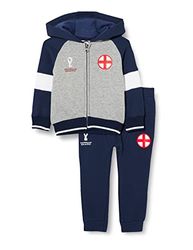 FIFA 2022-Inghilterra Tuta Ufficiale World Cup 2022, Blu Navy/Grigio/Bianco, 18 Mesi Unisex-Bimbi