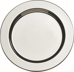 Juego de Posavasos APS (6 Piezas) de Acero Inoxidable Pulido, Ø 12 cm, diseño Pesado, Borde Enrollado, Posavasos de Cristal Muy Pulido, Redondos