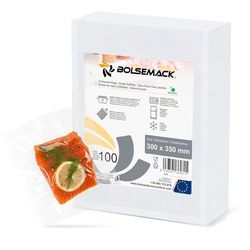 BOLSEMACK Sacchetti Sottovuoto Alimenti 100 Buste 30x35cm - Buste Sottovuoto Alimenti per Macchine Sottovuoto - Sacchetti per Sottovuoto per la Conservazione Degli Alimenti - Senza BPA