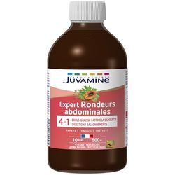 JUVAMINE - Expert Rondeurs Abdominales - 45 ans et + - Action 4-en-1 - Brûle-graisse, Digestion et Ballonnements - Affine la silhouette - Format 500 mL - Fabriqué en France
