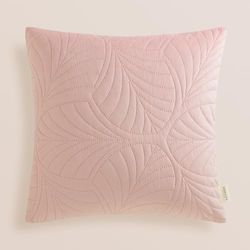 ROOM99 Feel Sierkussensloop, 45 x 45 cm, decoratieve sierkussensloop, esthetisch, modern, slaapkamer, woonkamer, fluweel, poederroze, 1 stuk