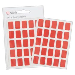 Blick Labels, Red, Self Adhesive Stickers, Rectangular, 12mm x 18mm, 175 Labels, for Home, Office, Family, School, Holiday Calendar Organising, Planner, Rewards Chart, Colour Coding