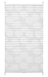 GARDINIA Pleated Blood for Clamping, Opaque folding blind, All assembly parts included, EASYFIX Pleated Blind Maja with 2 operating rails, White, 80 x 130 cm (WxH)