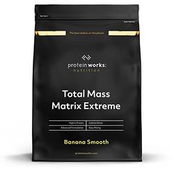 Protein Works Total Mass Matrix Extreme Protein Powder | Mass Gainer | High Calorie Weight Gainer | With Glutamine, Creatine & Vitamins | Banana Smooth | 2.12 Kg