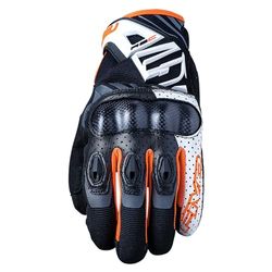Five 830210 High Performance Urban Motorcycle Gloves, RS-C, Carbon Protective Shell, 1KP, White Orange, S