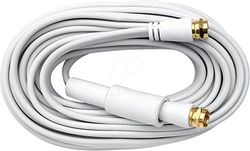Axing SFK 250-02 cavo coassiale piatto con connettori F per antenna 2,5 m, bianco