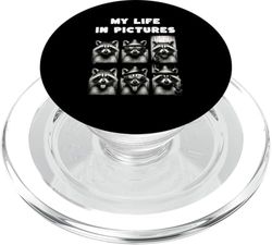 Foto Caja Caras Expresión Cara Mímicas Divertido Mapache PopSockets PopGrip para MagSafe