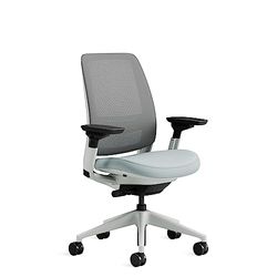 Steelcase Series 2, chaise de bureau ergonomique avec soutien lombaire LiveBack et accotoirs 4D Nuage orage